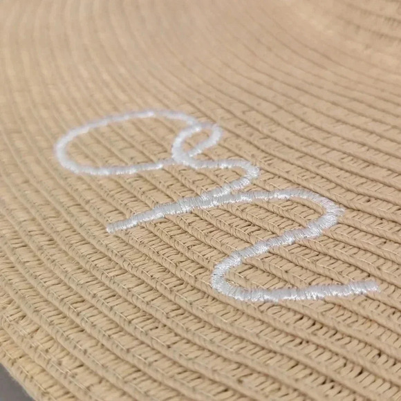 J Crew Sunhat ⛱️ "On Island Time" Straw Floppy Hat Summer Vacation Resortwear - Picture 4 of 7